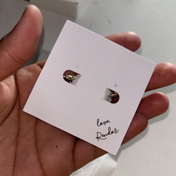 RENDOR victoria twisted double hoops GOLDPLATED - Picture 7 of 8